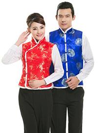 酒店工作服秋冬棉襖唐