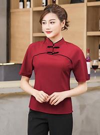 中式酒店工作服夏裝
