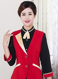 男女服務(wù)員飯店前臺(tái)制