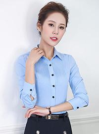 長袖襯衣女職業(yè)裝定制